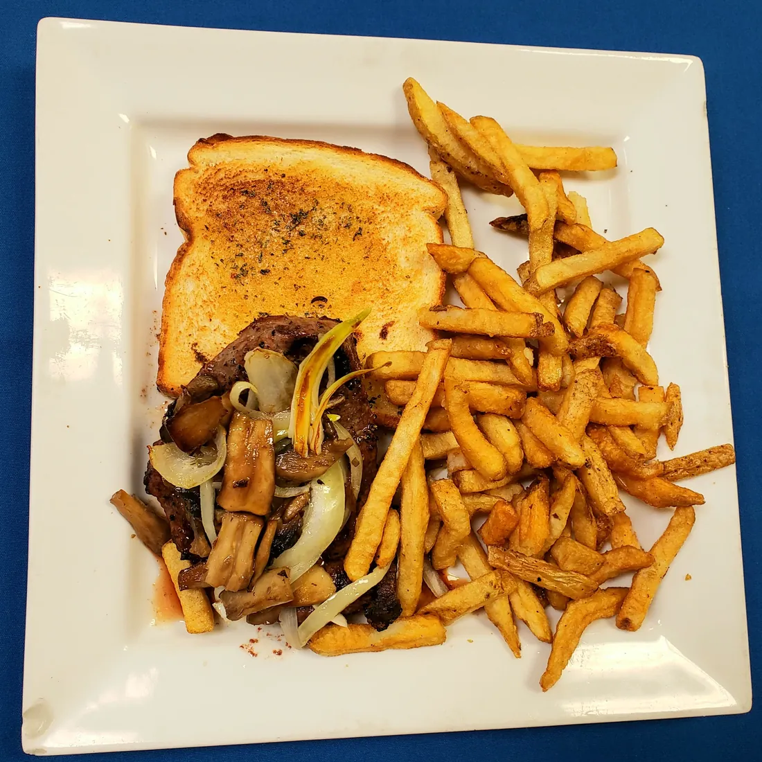Steak Sandwich - AAA sirloin steak on garlic toast at Cheryl's Country Kitchen in Airdrie
