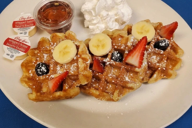 Chicken and Waffles breakfast takeout in Airdrie